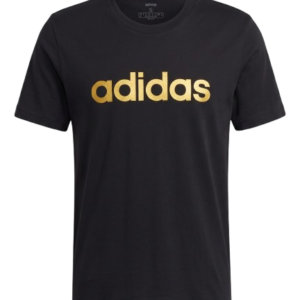Camiseta Adidas negra con logo dorado FU3897